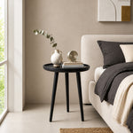 Tripod Wooden Side Table - Black