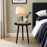 Tripod Wooden Side Table - Black