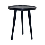Tripod Wooden Side Table - Black
