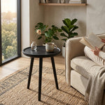 Tripod Wooden Side Table - Black
