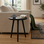Tripod Wooden Side Table - Black