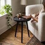 Tripod Wooden Side Table - Black