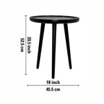 Tripod Wooden Side Table - Black