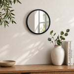 Wall Mirror With Metal Frame, Medium - Black
