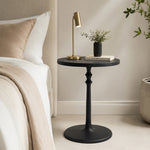 Timber Metal Side Table - Black