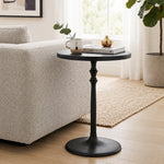 Timber Metal Side Table - Black