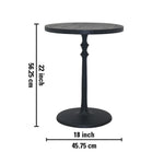 Timber Metal Side Table - Black