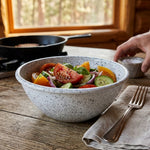 Elix Metal Serving Bowl - White
