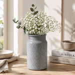 Metal Vase, Large - White