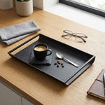 Cylix Metal Serving Tray - Black