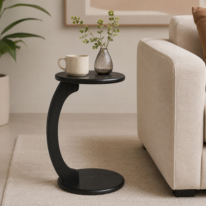 Elff Wooden Laptop Table - Black