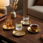 Metal Coaster, Set Of 4 - Gold