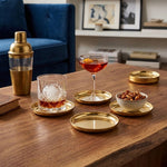 Metal Coaster, Set Of 4 - Gold