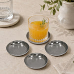 Metal Coaster, Set Of 4 - Silver