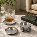 Metal Coaster, Set Of 6 - Silver