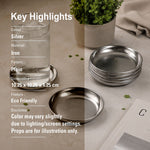 Metal Coaster, Set Of 6 - Silver