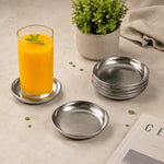 Metal Coaster, Set Of 6 - Silver
