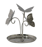 Metal Butterfly Jewellery Organiser - Silver