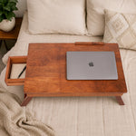Wooden Adjustable Laptop Stand - Walnut