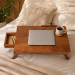 Wooden Adjustable Laptop Stand - Walnut
