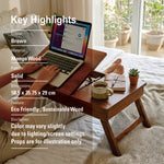 Wooden Adjustable Laptop Stand - Walnut