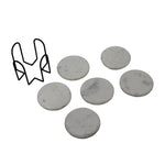Elegant Iron Stand With Marble Coaster For Home , Office Pack Of Six Coaster