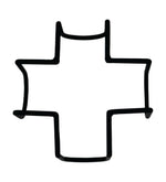 Marble Coasters With Metal Stand, Pack Of 6 - White