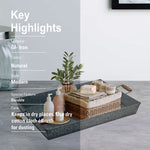 Iron Rectangle Designer Serving Tray For Kitchen , Office