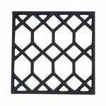 Metal Square Non-Slip Dining Place Matt Black Finish Trivet For Kitchen ( Pack of 1 )