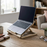 Adjustable Wooden Laptop Stand - Natural