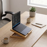 Adjustable Wooden Laptop Stand - Natural