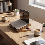 Adjustable Wooden Laptop Stand - Walnut