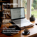 Adjustable Wooden Laptop Stand - Walnut