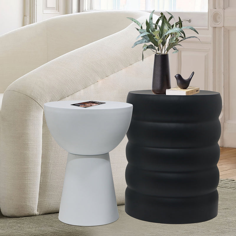 Apex Metal Nesting Table - Black & White