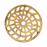 Metal Round Non-Slip Dining Place Gold Finish Trivet For Kitchen ( Pack of 1 )