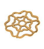 Metal Floral Trivet - Gold