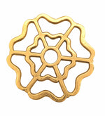 Metal Floral Trivet - Gold