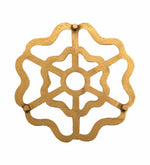 Metal Floral Trivet - Gold
