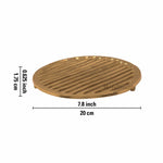 Metal Round Non-Slip Dining Place Gold Finish Trivet For Kitchen ( Pack of 1 )