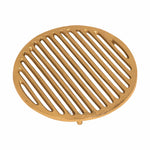 Metal Round Non-Slip Dining Place Gold Finish Trivet For Kitchen ( Pack of 1 )