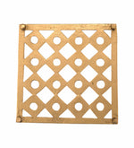 Metal Square Shaped Trivet - Gold