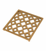 Metal Square Shaped Trivet - Gold