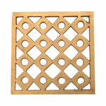 Metal Square Non-Slip Dining Place Gold Finish Trivet For Kitchen ( Pack of 1 )