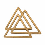 Metal Designer Shape Non-Slip Dining Place Gold Finish Trivet For Kitchen ( Pack of 1 )