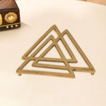 Metal Designer Shape Non-Slip Dining Place Gold Finish Trivet For Kitchen ( Pack of 1 )
