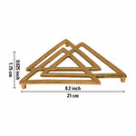 Metal Designer Shape Non-Slip Dining Place Gold Finish Trivet For Kitchen ( Pack of 1 )