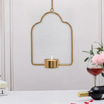 Metalsmith Tea Light Holder Iron Decorative Tealight Holder  (Gold, Pack of 1)