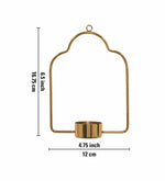Metal Hanging Tealight Holder - Gold