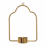 Metalsmith Tea Light Holder Iron Decorative Tealight Holder  (Gold, Pack of 1)