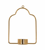 Metal Hanging Tealight Holder - Gold